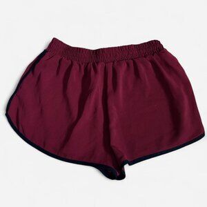 Forever 21 burgundy shorts with black trim